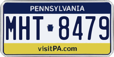 PA license plate MHT8479