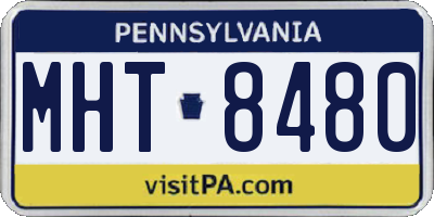 PA license plate MHT8480