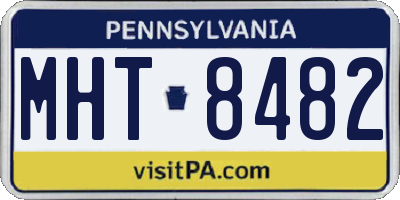 PA license plate MHT8482