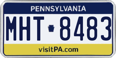 PA license plate MHT8483