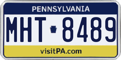 PA license plate MHT8489