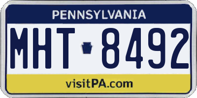 PA license plate MHT8492