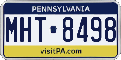 PA license plate MHT8498