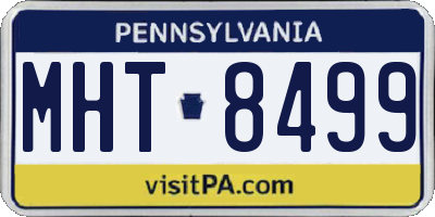 PA license plate MHT8499