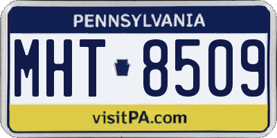 PA license plate MHT8509