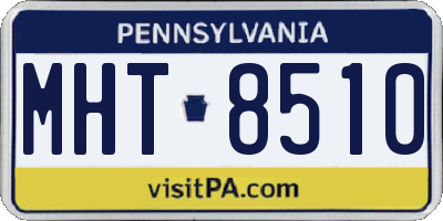 PA license plate MHT8510