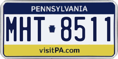 PA license plate MHT8511