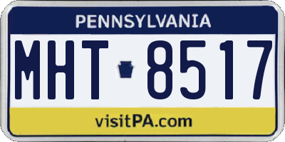 PA license plate MHT8517