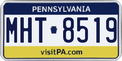 PA license plate MHT8519
