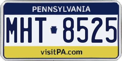 PA license plate MHT8525