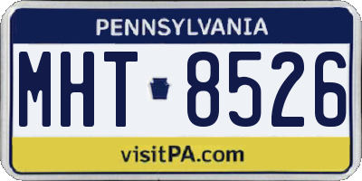 PA license plate MHT8526