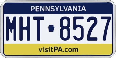 PA license plate MHT8527