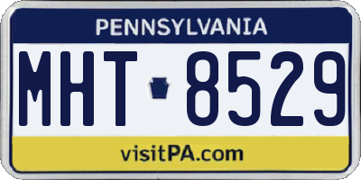 PA license plate MHT8529