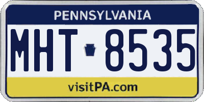 PA license plate MHT8535