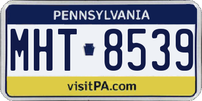 PA license plate MHT8539