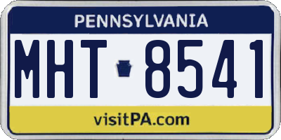 PA license plate MHT8541
