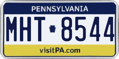 PA license plate MHT8544