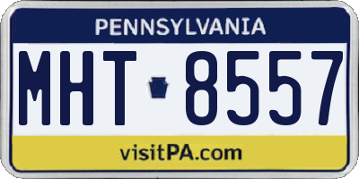 PA license plate MHT8557