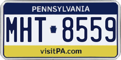 PA license plate MHT8559