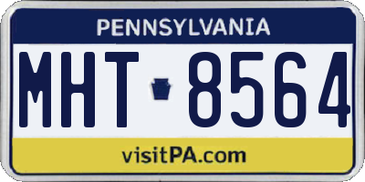 PA license plate MHT8564