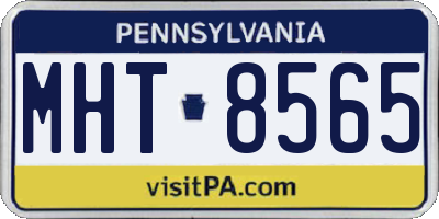 PA license plate MHT8565