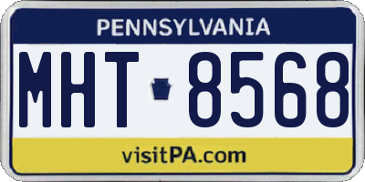 PA license plate MHT8568