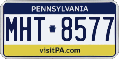 PA license plate MHT8577