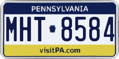 PA license plate MHT8584