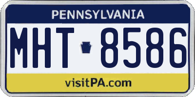 PA license plate MHT8586