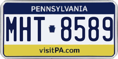 PA license plate MHT8589