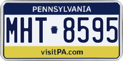 PA license plate MHT8595