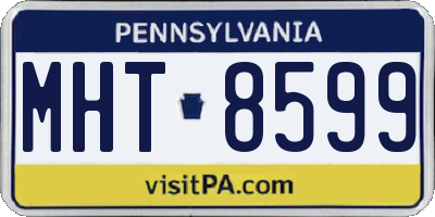 PA license plate MHT8599