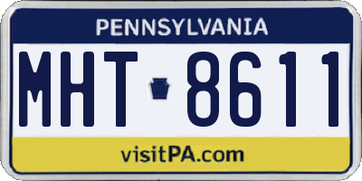 PA license plate MHT8611