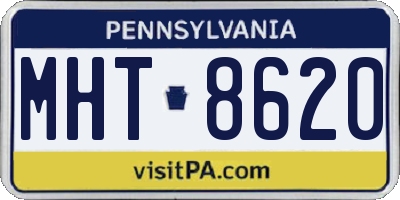 PA license plate MHT8620
