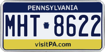 PA license plate MHT8622