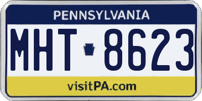 PA license plate MHT8623