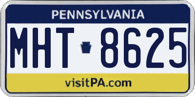 PA license plate MHT8625