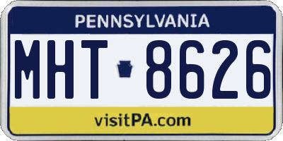 PA license plate MHT8626