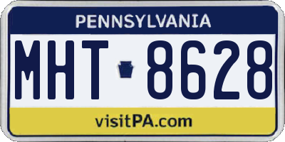 PA license plate MHT8628