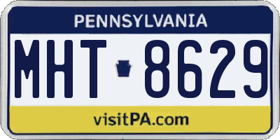 PA license plate MHT8629
