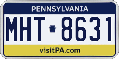 PA license plate MHT8631