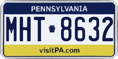 PA license plate MHT8632