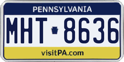 PA license plate MHT8636