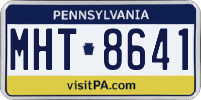 PA license plate MHT8641