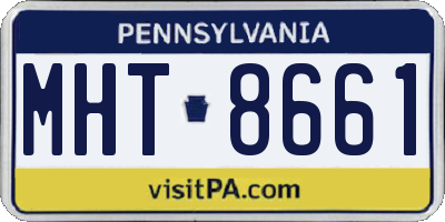 PA license plate MHT8661