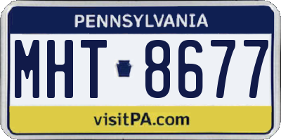 PA license plate MHT8677