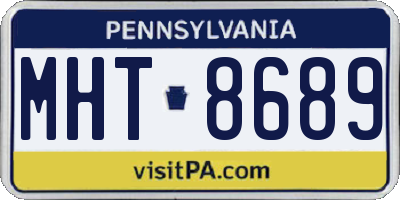 PA license plate MHT8689
