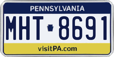 PA license plate MHT8691