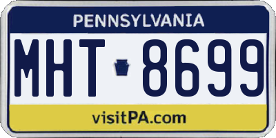 PA license plate MHT8699