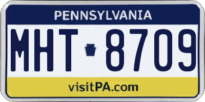 PA license plate MHT8709